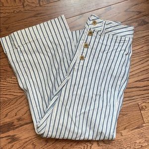 Madewell Emmett wide leg striped pants